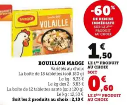 Super U Bouillon maggi offre