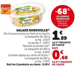 Super U Salade bonduelle offre