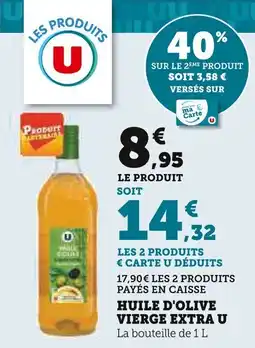 Super U Huile d'olive vierge extra u offre