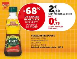 Super U Vinaigrette puget offre