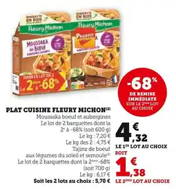 Super U Plat cuisine fleury michon offre