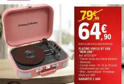 E.Leclerc PLATINE VINYLE BT USB NEW ONE offre