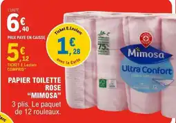 E.Leclerc Papier Toilette Rose Mimosa offre