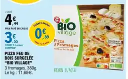 E.Leclerc PIZZA FEU DE BOIS SURGELÉE 'BIO VILLAGE' offre