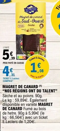 E.Leclerc Magret De Canard offre