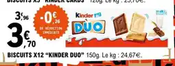 E.Leclerc BISCUITS X12 “KINDER DUO” offre