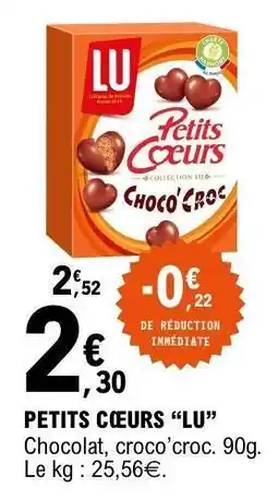 E.Leclerc PETITS CŒURS “LU” offre