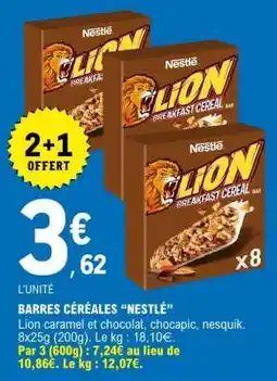 E.Leclerc BARRES CEREALES NESTLE offre