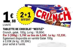 E.Leclerc TABLETTE DE CHOCOLAT “NESTLE” offre
