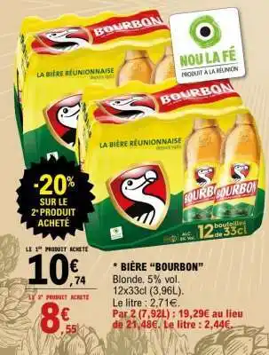 E.Leclerc BIÈRE “BOURBON” offre