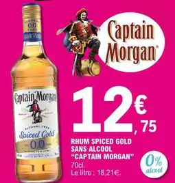 E.Leclerc RHUM SPICED GOLD SANS ALCOOL “CAPTAIN MORGAN” offre