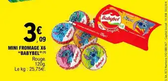 E.Leclerc MINI FROMAGE X6 “BABYBEL” offre