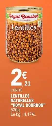 E.Leclerc LENTILLES NATURELLES ROYAL BOURBON offre