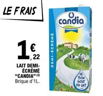 E.Leclerc Lait Demi-Écrémé 'Candia' offre