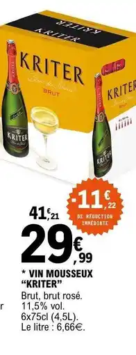 E.Leclerc Vin Mousseux Kriter offre