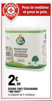 E.Leclerc ESSUIE-TOUT ÉCOLOGIQUE UNI VERT offre