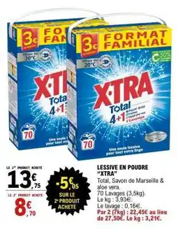 E.Leclerc LESSIVE EN POUDRE “XTRA” offre