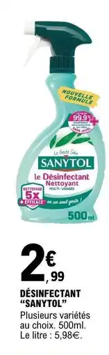 E.Leclerc DÉSINFECTANT “SANYTOL” offre