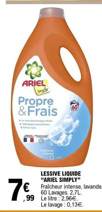 E.Leclerc LESSIVE LIQUIDE “ARIEL SIMPLY” offre