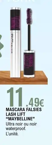 E.Leclerc MASCARA FALSIES LASH LIFT MAYBELLINE offre