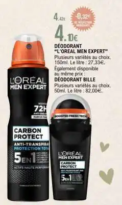 E.Leclerc DÉODORANT L'OREAL MEN EXPERT offre