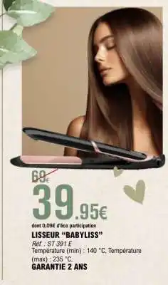 E.Leclerc LISSEUR BABYLISS offre