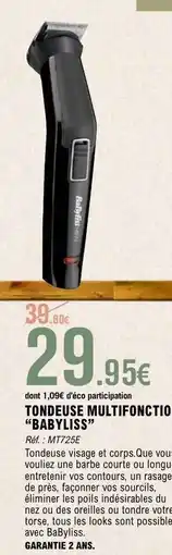 E.Leclerc TONDEUSE MULTIFONCTION BABYLISS offre