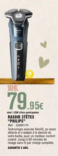 E.Leclerc RASOIR 3 TÊTES PHILIPS offre