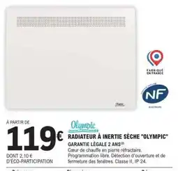 E.Leclerc Radiateur à inertie sèche 'Olympic' offre