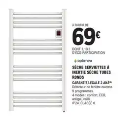 E.Leclerc SÈCHE SERVIETTES À INERTIE SÈCHE TUBES RONDS offre