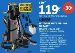 E.Leclerc Lavor Nettoyeur Haute Pression 180 Bars offre