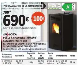 E.Leclerc Poêle à granulés Adrano offre
