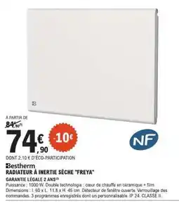 E.Leclerc Bestherm RADIATEUR À INERTIE SÈCHE FREYA offre