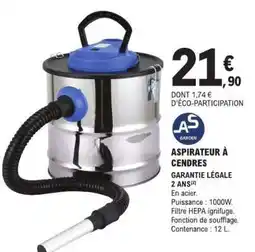 E.Leclerc Aspirateur à cendres offre