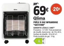 E.Leclerc Qlima POÊLE À GAZ INFRAROUGE 'GH741RM' offre