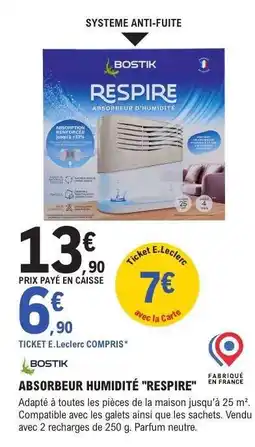 E.Leclerc ABSORBEUR HUMIDITÉ RESPIRE offre