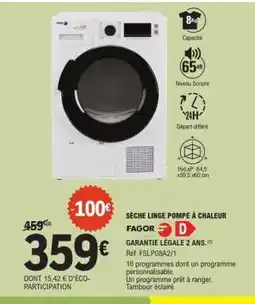 E.Leclerc SÈCHE-LINGE POMPE À CHALEUR offre