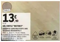 E.Leclerc SOL VINYLE INSTINCT offre