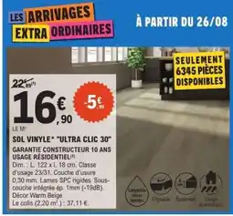 E.Leclerc SOL VINYLE ULTRA CLIC 30 offre