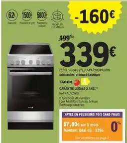 E.Leclerc CUISINIÈRE VITROCÉRAMIQUE offre