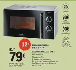 E.Leclerc Micro-ondes grill Severin offre