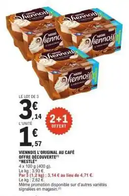 E.Leclerc VIENNOIS L'ORIGINAL AU CAFÉ offre