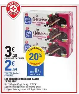 E.Leclerc LOT GÉNOISES FRAMBOISE CASSIS “P'TIT DÉLI” offre