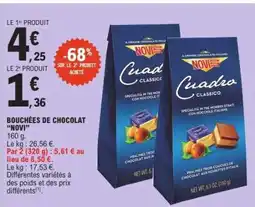 E.Leclerc BOUCHÉES DE CHOCOLAT “NOVI” offre
