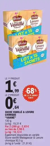 E.Leclerc Sucre Vanillé & Levure Chimique 'Vahiné' offre