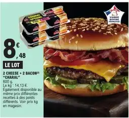 E.Leclerc 2 CHEESE + 2 BACON(2) “CHARAL” offre