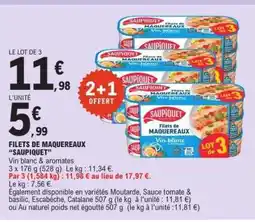E.Leclerc FILETS DE MAQUEREAUX 'SAUPIQUET' offre