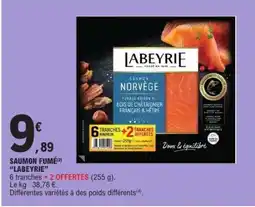 E.Leclerc SAUMON FUMÉ LABEYRIE offre