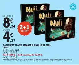 E.Leclerc Bâtonnets glacés amande & vanille de Java Nuii offre