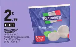 E.Leclerc Mozzarella Ambrosi offre